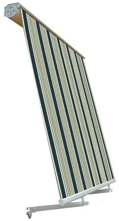 La zappa Tenda da sole a caduta cassonata per balcone e veranda con braccetti telo impermeabile (Verde, 400 x h 300 cm)