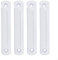 Sileduove Set di 4 maniglie in alluminio per porte scorrevoli, armadi, finestre, guardaroba, colore bianco