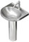 Évier sur pied en acier inoxydable 40,6 x 48,3 x 73,7 cm avec robinet et kit de vidange pour extérieur et intérieur - Lavabo à main avec bord bloquant l'eau - Salle de bain, buanderie, restaurant