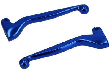 Moto Basic Parts Set: Handhebel - Aluminium massiv, Brems- und Kupplungshebel - Blau eloxiert - für Simson S50, S51, S53, SR50, KR51/2 Schwalbe