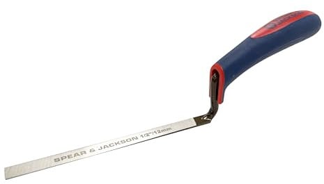 Spear & Jackson TUCK12SF Cazzuola per Fughe 1/2 (12 mm) - Lama in Acciaio al Carbonio con Manico Morbido per Giunti di Malta, Riparazione e Restauro