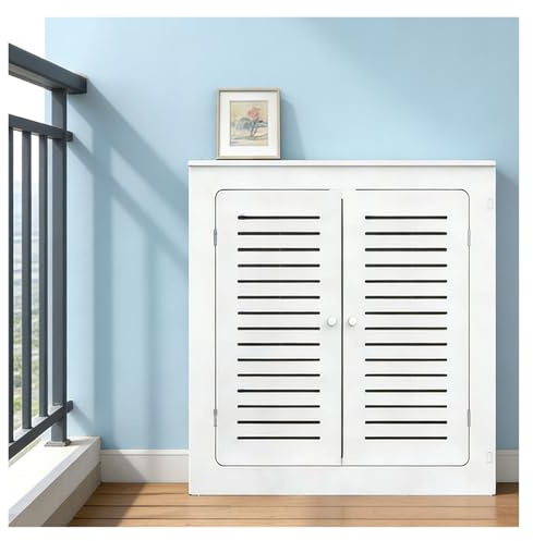 Radiator Cover Louvered Grill Cabinet Storage Solutions Heater Cabinet to Conceal Pipes Hot Water Baseboard Covers Bedroom, Dining Room(70x80x15cm/27.56x31.5x5.91in)