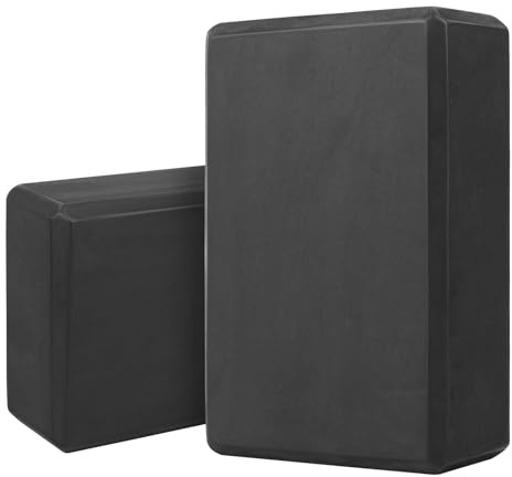 2 Pcs Brique Yoga Blocks, Briques de Yoga en Mousse EVA, Blocs de Yogas, Blocs de Pilates Haute Densité Antidérapants en mousse EVA pour Femme Hommes fitness gymnastique(29,9 x 22,9 x 7,6 cm)