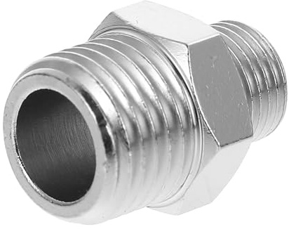 NOLITOY Adaptateur de Raccordement en Cuivre Argenté pour Tuyau D'aérographe Solide et Facile à Installer , Filetage Mâle 1/8 à 1/4 pour Spray et Distributeurs