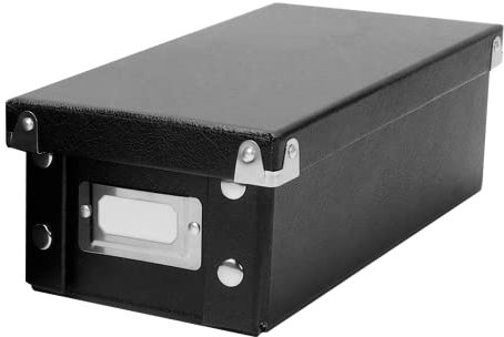 Snap-N-Store Index Card Holder Storage Box - Collapsible Organizer Box fits 1100 Flash Cards - Business, Recipe, or Note Card - 3 x 5, 1 Pack, Black