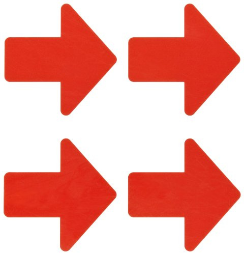 Toughstripe Arrow Marker, 50,80mm x 127mm, Rot, Packung Mit 100 Stück
