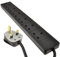 kenable 6 Gang Way UK Trailing Socket Mains Power Extension Lead Black 3m [3 metres]