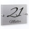 Wandkings Hausnummernschild - verschiedene Designs und Schriftarten wählbar/Schrift: Alex Brush - Name und Hausnummer