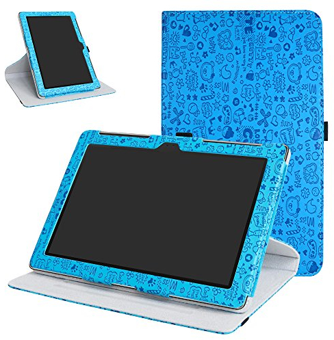 MAMA MOUTH Asus ZenPad 10 Z300C / Z300M Rotating Case, 360 Degree Rotary Stand With Cute Cover For 10.1 Asus ZenPad 10 Z300C Z300CG Z300CL Android Tablet,Blue