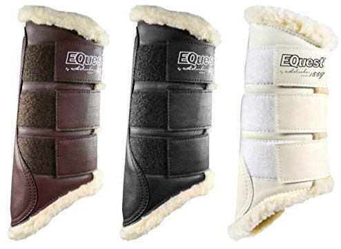 Equest Soft Gamasche, M | Schwarz Natur Fell