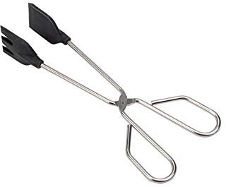 Pinza cocina de acero inoxidable con pala de silicona 30 cm