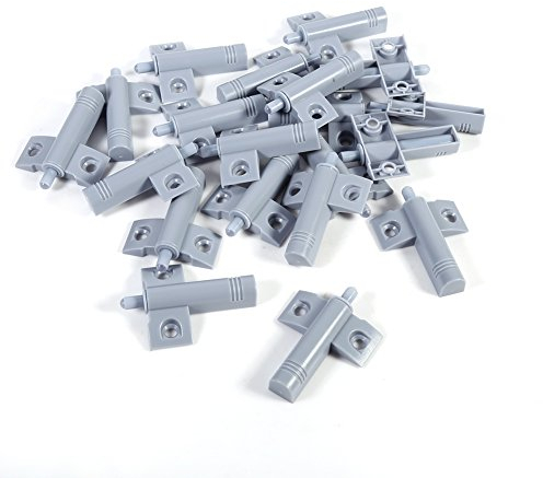 20pcs Kitchen Cabinet Door Stop Soft Quiet Close Closer Damper Buffer Cabinet Catches for Hardware(Gray)