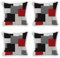 Nunubee Set of 4 Cushion Cover Network Colorblock Bohemia Geometric Decorative Scandinavian Sofa Bedroom Pillowcase Sofa, Style 1 45X45Cm'