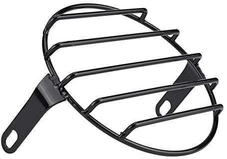 KIMISS Motorcycle Headlight Grill Cover for Chopper, Durable Iron Mask for 6.5in Headlight Protection