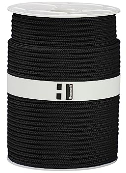 Hummelt Rope Flechtleine Polypropylenseil 6mm 100m schwarz auf Rolle