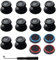 Pulgares de Repuesto Joystick,10 PCS Analógico Controlador de Joystick y 4 PCS Tapa de Joystick para Controladores (con Destornillador) para PS3 PS2 Controladores de Juego