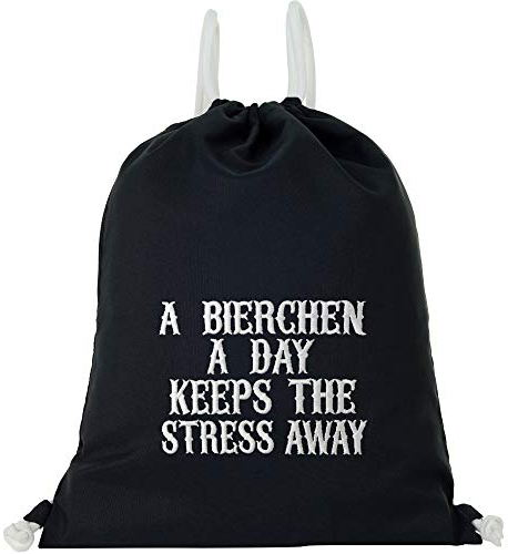 EXPRESS-STICKEREI Turnbeutel mit Spruch Sportbeutel Rucksack mit Kordelzug | lustige Festival Beuteltasche