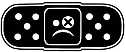 Pflaster Sticker -6 Größen- Decal Aufkleber traurig Delle Beule Rost JDM Funny in 6 Größen und 21 Farben