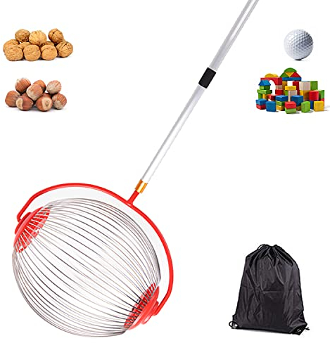 VEDOSRE Recogedor de nueces Grande, recogedor de nueces rodante, rompebolas, Ajustable, para Exteriores, Herramienta Manual, recogedor, recolector, nueces, pacanas