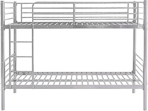 MUEBLIX.COM | Literas Juveniles 90x190 | Estructura de Metal | Literas Juveniles Baratas con Escalera | Litera Doble | Modelo Alberto