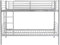 MUEBLIX.COM | Literas Juveniles 90x190 | Estructura de Metal | Literas Juveniles Baratas con Escalera | Litera Doble | Modelo Alberto