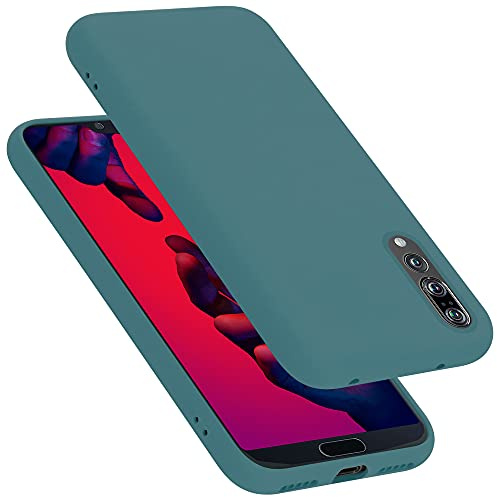 Cadorabo Hülle kompatibel mit Huawei P20 PRO / P20 Plus Hülle Silikon Handyhülle für P20 PRO / P20 Plus Case aus flüssigem Silikon- Kratzfeste und stoßfeste dünne TPU Schutzhülle - Liquid GRÜN