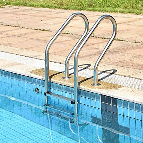 MYAOU Escalera de Piscina, Escalera de Acero Inoxidable de 3 peldaños Desmontable y fácil de Instalar con