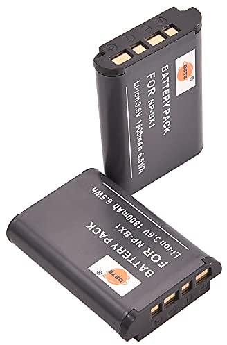 DSTE 2PCS NP-BX1 (1800mAh/3.6V) Battery Compatible with Sony ZV1, ZV-1, Cyber-shot DSC-RX100 II, DSC-RX100M II, DSC-RX100 III, DSC-RX100 V, DSC-RX100 IV