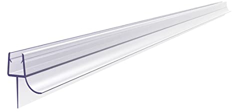 100cm Duschkabine Dichtung unten Glastür Dusche Duschdichtung Badewannenaufsatz Ersatzdichtung für 5mm 6mm Glasstärke mit Doppellippe aus kunststoff transparent
