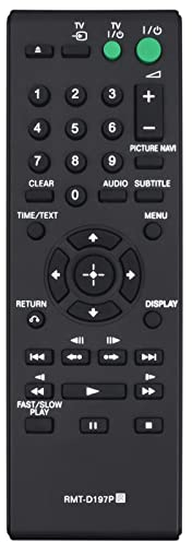 RMT-D197P RMT-D197A Telecomando sostitutivo for Sony CD DVD Player DVP-SR120 DVP-SR150 DVP-SR160 DVP-SR170 DVP-SR320 DVP-SR350 DVP-SR360 DVP-SR370 DVP-SR450K DVP-SR550K DVP-SR750H DVP-SR760H