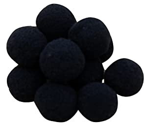 Bastel Pompons Klein,50 Stück Kunstpelz Pom Pom Bälle, 3 Cm Kunstfell Pompon Fellbommel Pompon Fellpompon Bommel Abnehmbare DIY Pelz Pom Poms Für Mützen Tasche Dekoration (Schwarz)