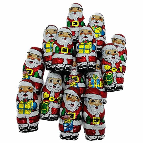 425g Weihnachtsmänner aus Milchschokolade I ca. 59 Stück I Fair Trade Kakao I Ideal für Nikolausstiefel, Adventskalender, Weihnachtsteller oder als süße Weihnachtsdeko I