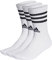 adidas Unisex - Adulto 3-Stripes Cushioned Crew Socks 3 Pairs, White / Black, 13-14.5