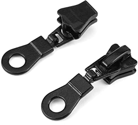 Akozon Reißverschluss Reparatur Set 20 Stück Metalllegierung Reißverschluss Schieber Größe Reißverschluss Reparatur Ersatz Kit (Schwarz)
