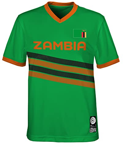 Official 2023 Women's Football World Cup Adult Team Shirt, Zambia, Green, Small