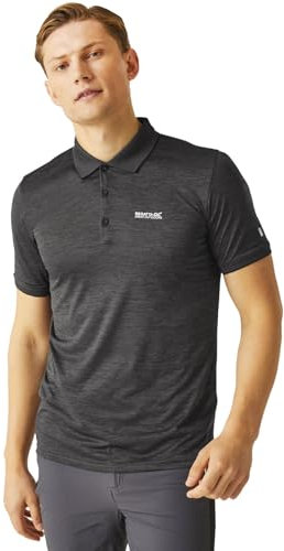 Regatta Herren Shirt Kurzarmshirt Funktionsshirt Poloshirt Remex II, Farbe:Anthrazit, Artikel:-61l ash, Größe:3XL