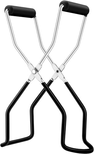 Rainspire Canning Jar Lifter, Canning Tongs Jar Lifter, Canning Tools, Canning Supplies for Home Kitchen, Stainless Steel, Black