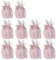 10 Stück Osterhasen-Beutel, Hasenohren-Beutel, Leckerli-Beutel, Samt-Bonbonverpackungsbeutel, Osterhasen-Geschenkbeutel, Kreativer Schmuck-Stoffbeutel (Color : Pink)