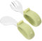 VICASKY Baby- - Und Löffel-Set Mit Tragetasche Kreis-Baby-Trainingsutensilien Selbsternährendes Kleinkind-Besteck Edelstahl-Kleinkind-Utensilien-Set Weltraum-Besteck