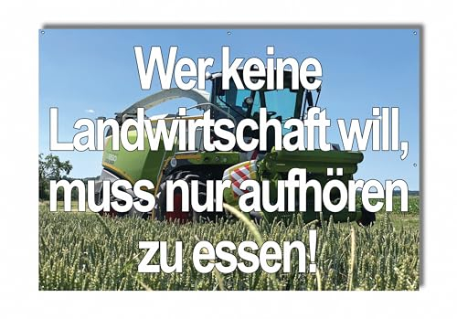Protestbanner für Demo Landwirtschaft - Banner für Bauernprotest (Häcksler 1)