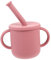 Toyvian 3 Set bicchiere allenamento piatto infrangibile bicchieri bicchiere d'acqua per bambini tazza allenamento in silicone per bambini a prova di polvere biberon allenatore rosa