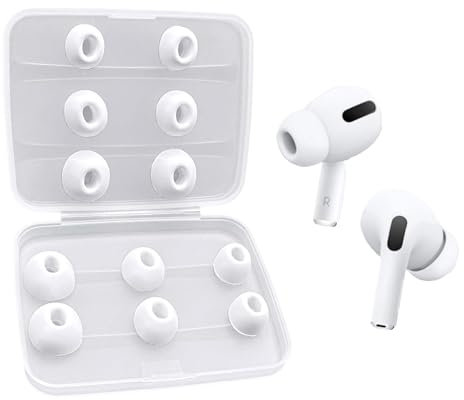 FunnAura 12PCS Silicon Replacement Ear Tips for Airpods Pro 2, Earbud with Noise Reduction Hole, with Storage Box