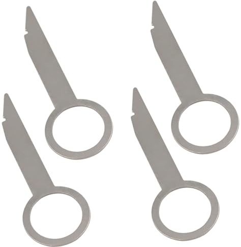 GIONAR 4 Stück Autoradio Ausbauwerkzeug, Doppel Single DIN Ausbau Entriegelungsschlüssel, Autoradio Entriegelungswerkzeug, Radio Werkzeug Kompatibel mit Audi, VW Volkswagen, Mercedes Benz, BMW