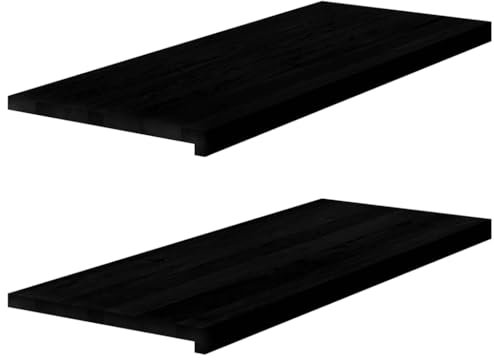 vidaXL Fensterbänke 2 Stk. Dunkelbraun 100x40x2 cm Massivholz Eiche, Fensterbrett, Holz Treppenstufe, Holz Fensterbrett, Fensterbank Eichenholz