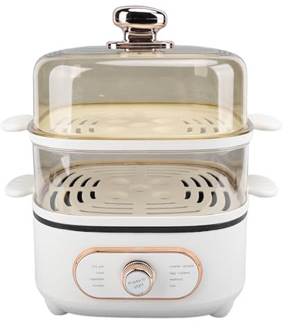 Olla de, Olla Eléctrica de 1200 W, Apilable para Cocinar (PP+PC)