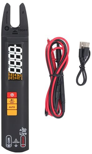 Open Jaw Digital Multimeter Mini AC DC Clamp Meter Fork Type Current Ohm Voltage Tester for Circuit Testing or Industrial Production