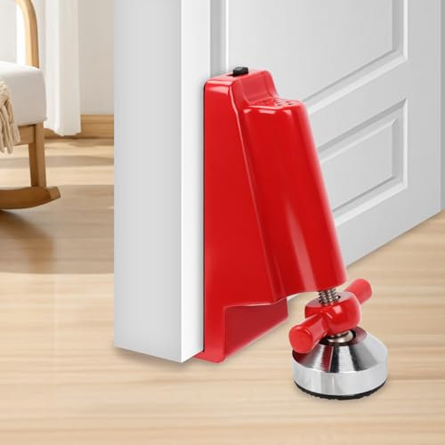 Bloque Porte avec Fonction Alarme, Antidérapante Bloqueur de porte avec Alarme de 80DB, Butoir de Porte Alarme Portable, Bloqueur Sécurité Porte d'Entrée pour la Protection Personnelle des Hôtels