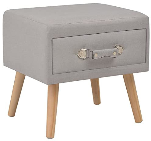 Myheimly Nachttisch Nachttische Nachtschrank Nachtkonsole Telefontisch Grau 40x35x40 Stoff