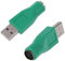 2 adaptadores PS / 2 enchufes a USB de repuesto PS / 2 a USB convertidor para teclado antiguo verde diseño atractivo