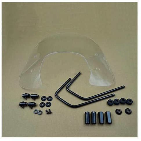 GTGJFJKW Motorrad Windschutzscheibe Für Piaggio Für Vespa Für Primavera 150 125 2013-2022 Motorrad Windschutz Windschutz Windabweiser Visier Mit Halterung(1)